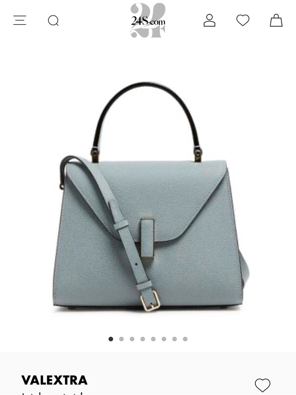 Valextra Iside Bag in Smokey Blue